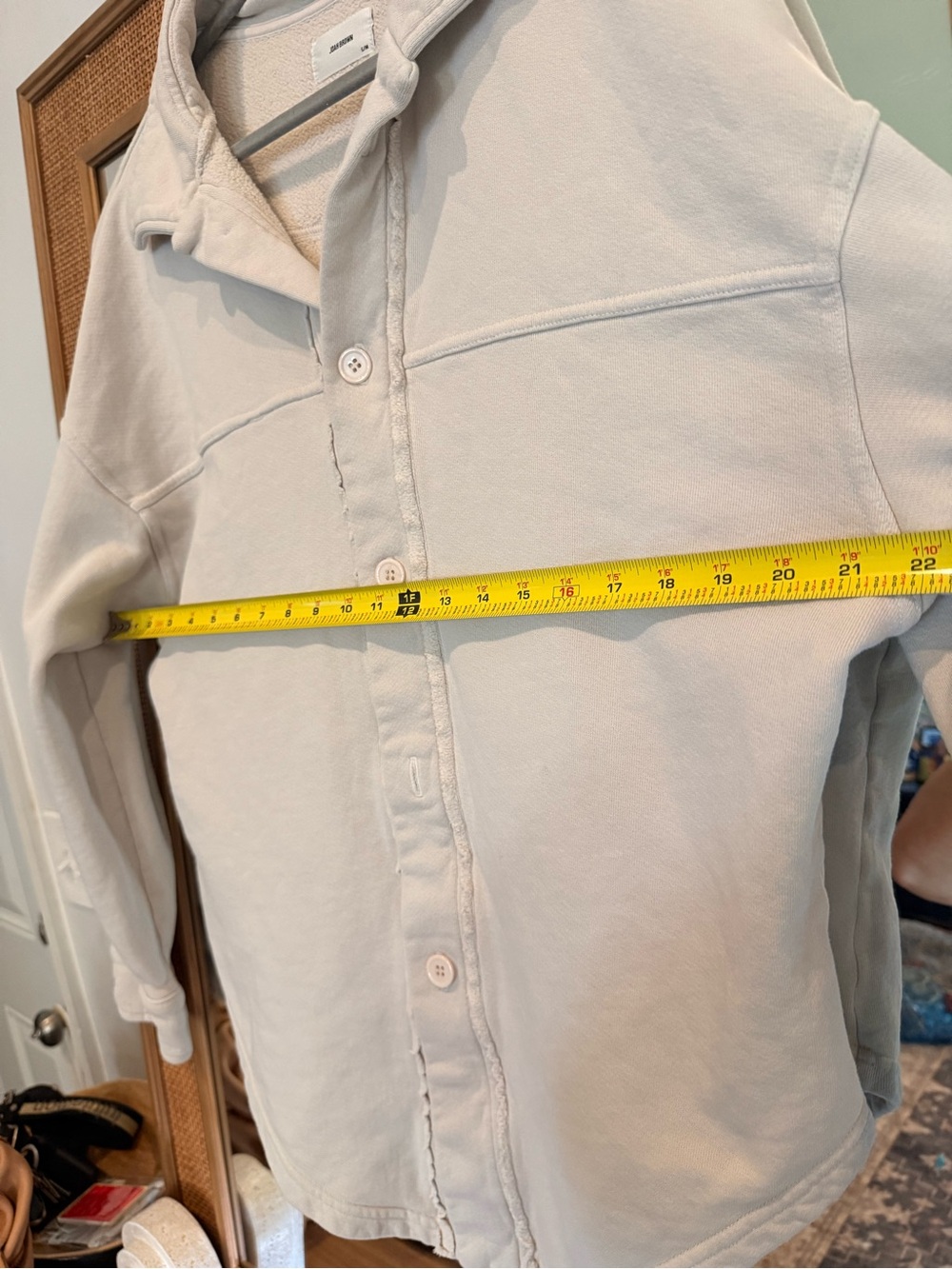 ♡ Joah Brown French Terry Oversized Button Down - Picture 6 of 8